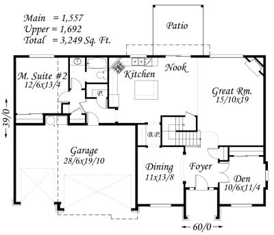The Merlin main floor plan